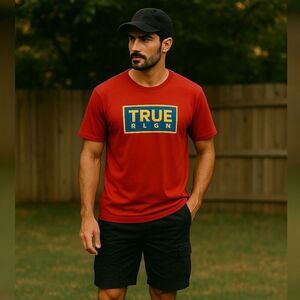True Religion 2XL Urban Red Logo Skate Graphic Tee 100 Cotton Streetwear Casual